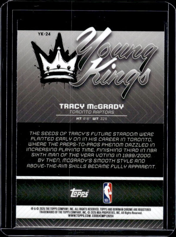 2025-26 Bowman #YK-24 Tracy McGrady Young Kings