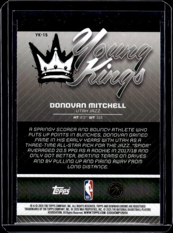 2025-26 Bowman #YK-15 Donovan Mitchell Young Kings