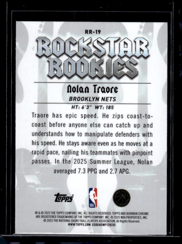2025-26 Bowman #RR-19 Nolan Traore Rockstar Rookies