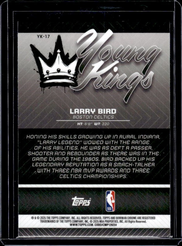 2025-26 Bowman #YK-17 Larry Bird Young Kings