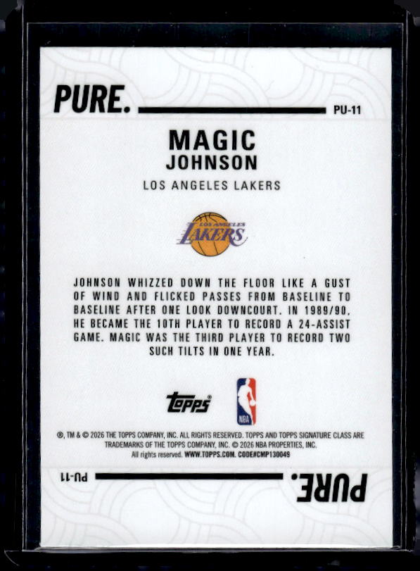 2025-26 Topps Signature Class #PU-11 Magic Johnson Pure