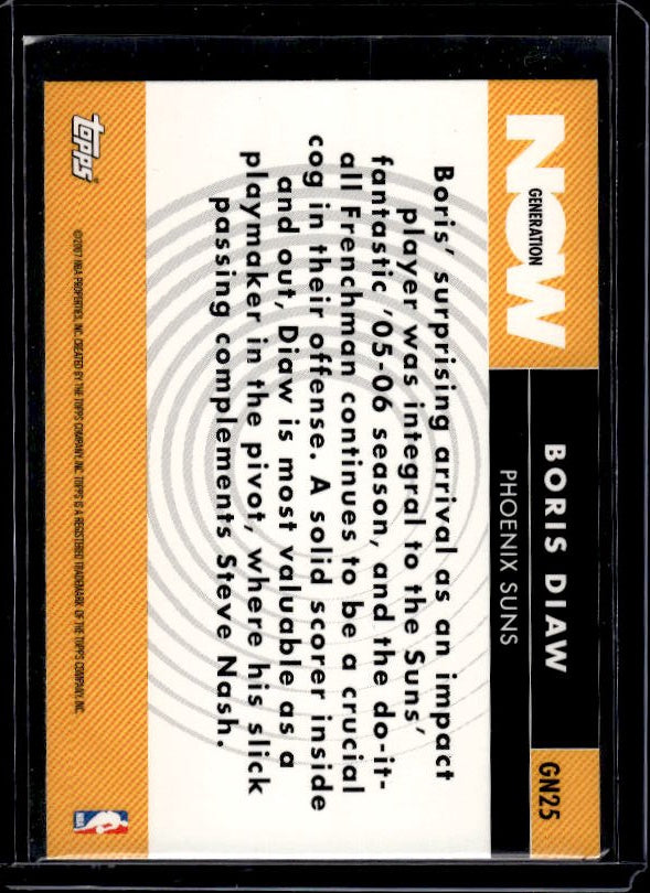 2007-08 Topps #GN25 Boris Diaw Generation Now