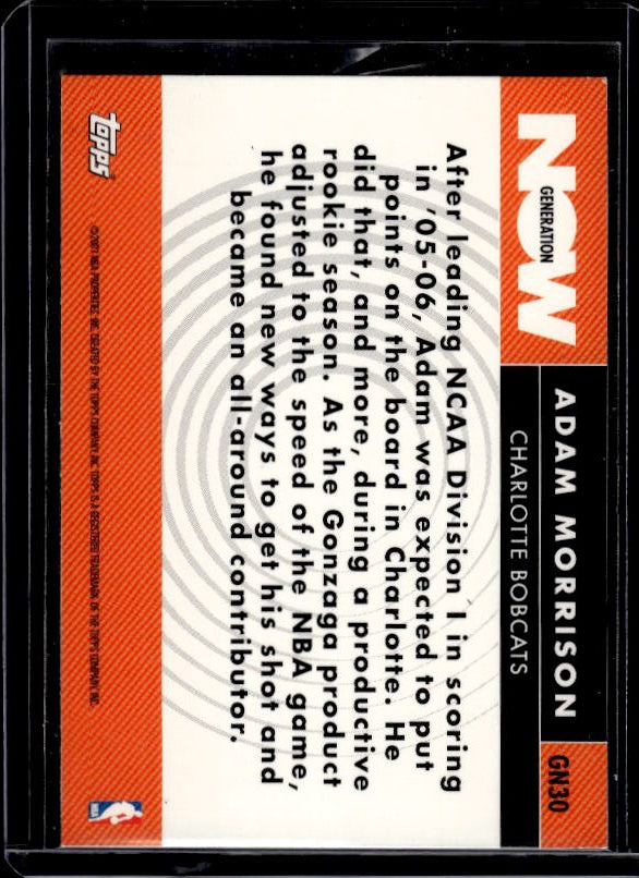 2007-08 Topps #GN30 Adam Morrison Generation Now