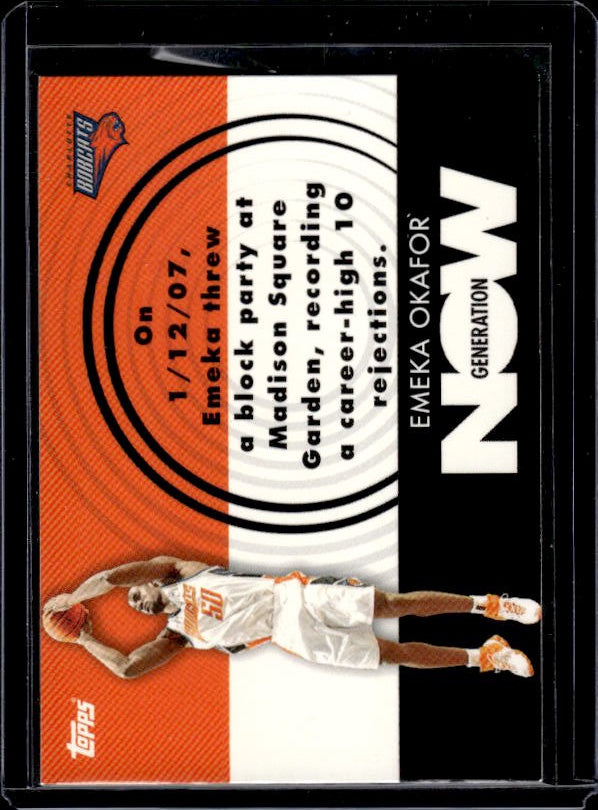 2007-08 Topps #GN7 Emeka Okafor Generation Now