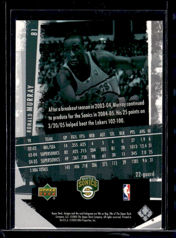 2005-06 Upper Deck Slam #81 Ronald Murray