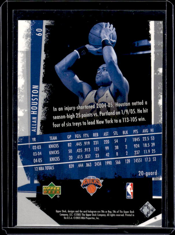 2005-06 Upper Deck Slam #60 Allan Houston
