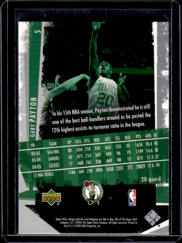2005-06 Upper Deck Slam #5 Gary Payton