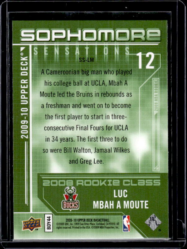 2009-10 Upper Deck #SS-LM Luc Richard Mbah A Moute Sophomore Sensations