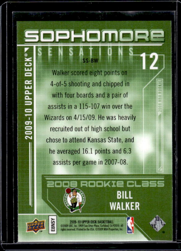 2009-10 Upper Deck #SS-BW Bill Walker