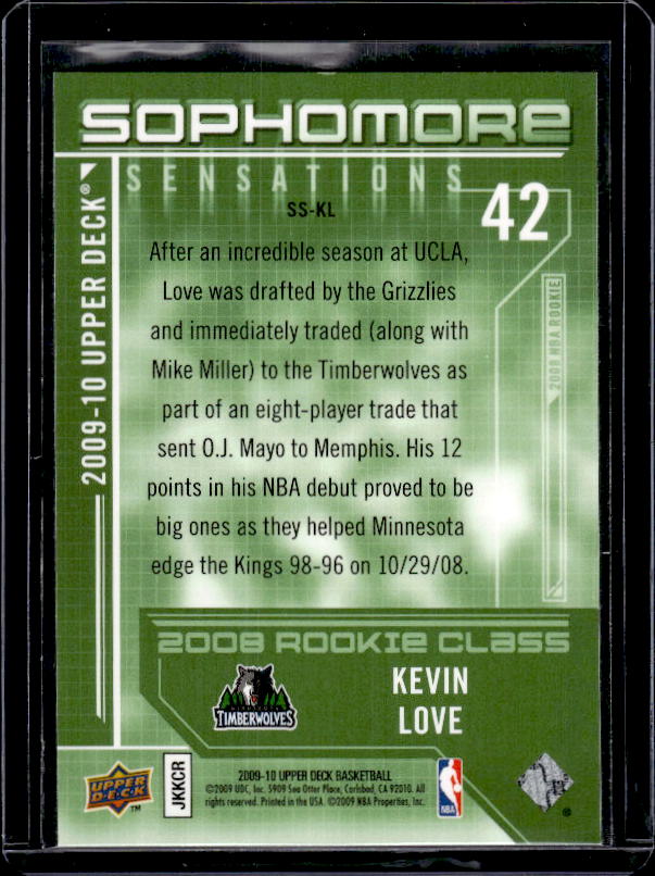 2009-10 Upper Deck #SS-KL Kevin Love Sophomore Sensations
