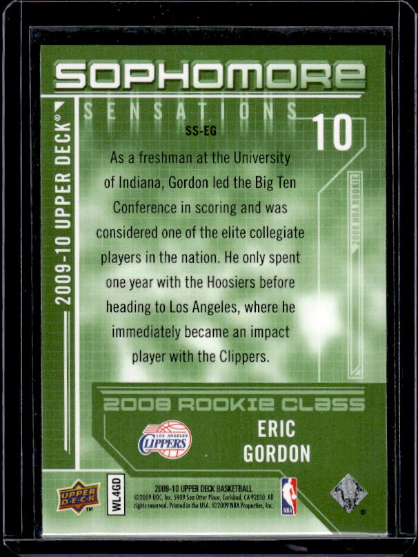 2009-10 Upper Deck #SS-EG Eric Gordon Sophomore Sensations