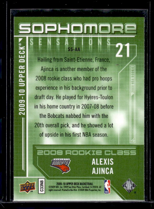 2009-10 Upper Deck #SS-AA Alexis Ajinca Sophomore Sensations