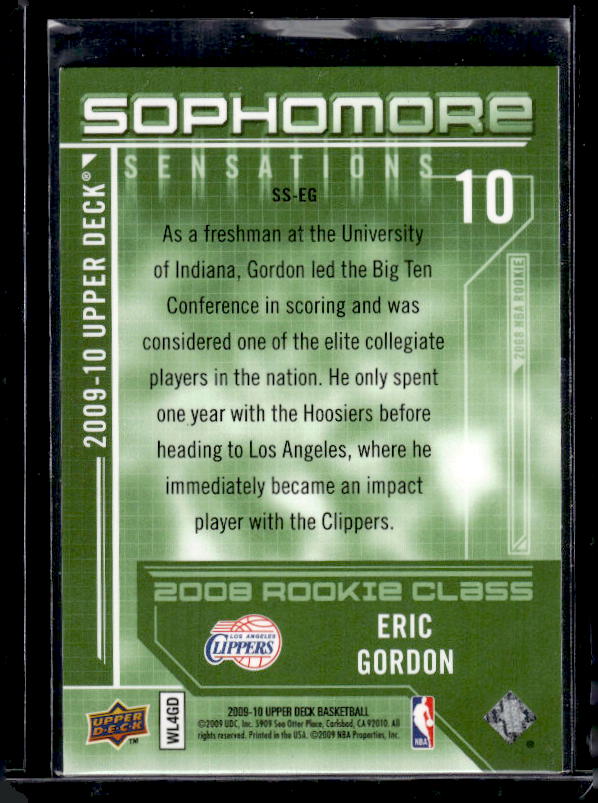 2009-10 Upper Deck #SS-EG Eric Gordon Sophomore Sensations