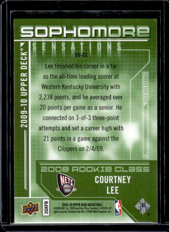 2009-10 Upper Deck #SS-CL Courtney Lee Sophomore Sensations
