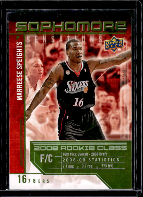 2009-10 Upper Deck #SS-MS Marreese Speights Sophomore Sensations