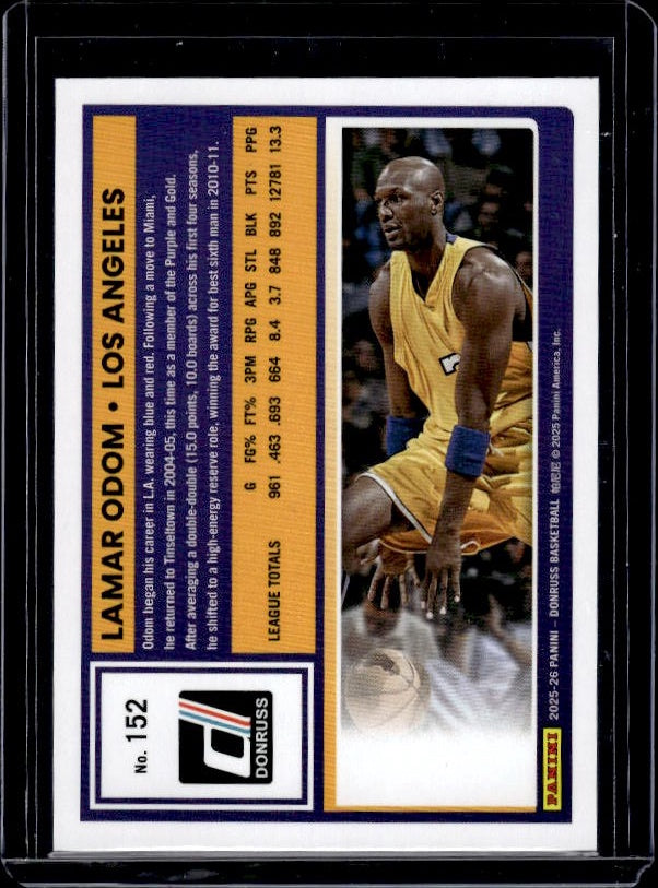 2025-26 Donruss Basketball #152 Lamar Odom Blue Laser #/35