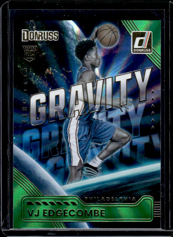 2025-26 Donruss Basketball #4 VJ Edgecombe Zero Gravity Green Lazer