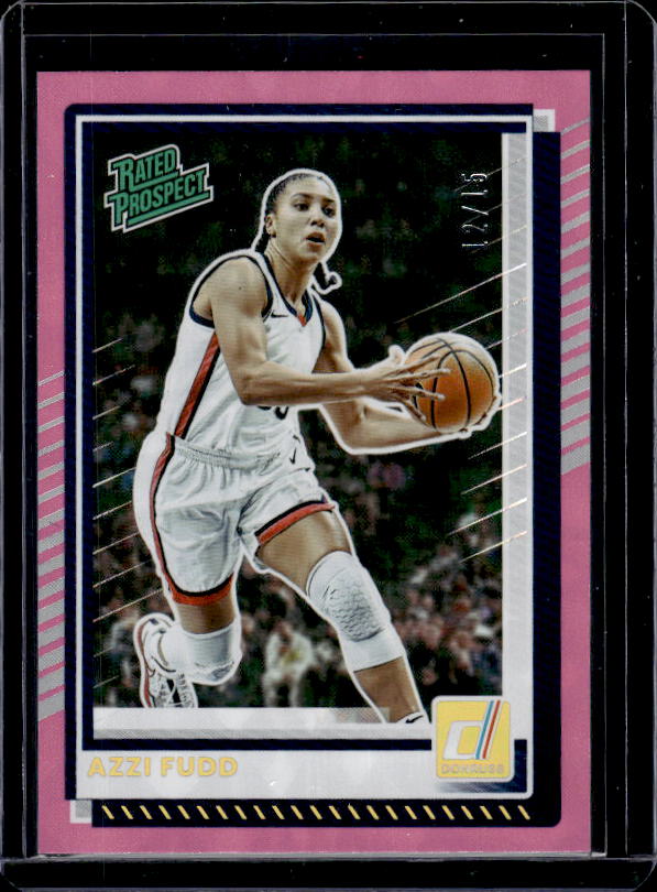 2025-26 Donruss Basketball #87 Azzi Fudd Pink Hyper #/15 Rated Prospect #/15