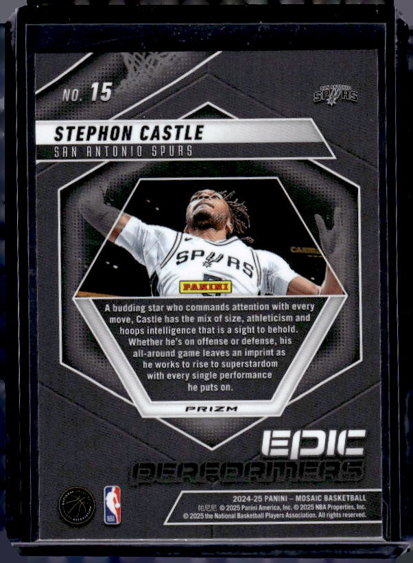 2024-25 Panini Mosaic #15 Stephon Castle Epic Performers Mosaic