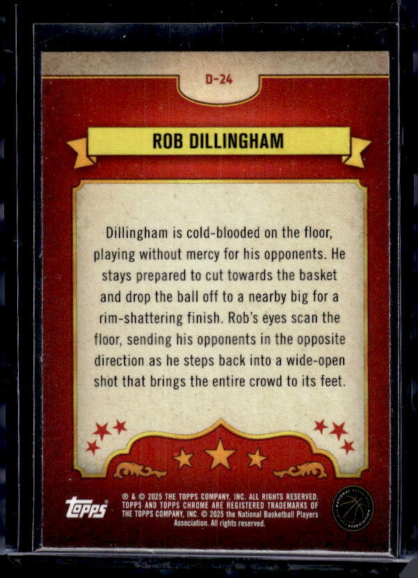 2024-25 Topps Chrome #D-24 Rob Dillingham Dippers SSP