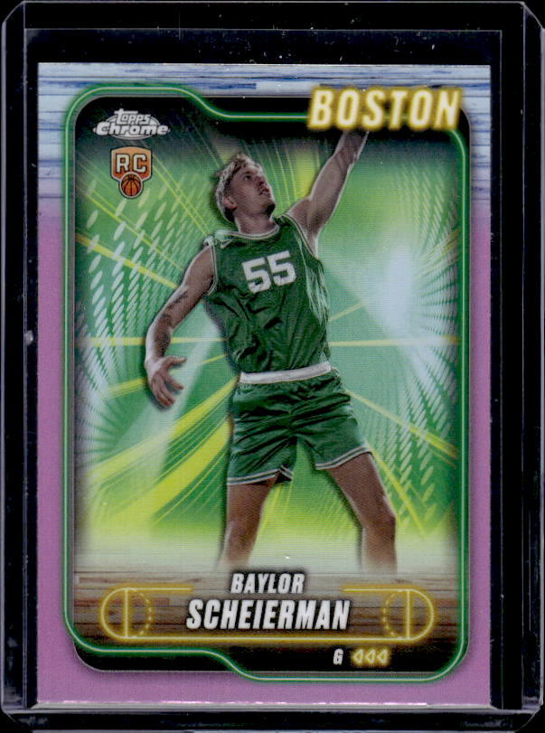 2024-25 Topps Chrome #143 Baylor Scheierman Magenta Refractor