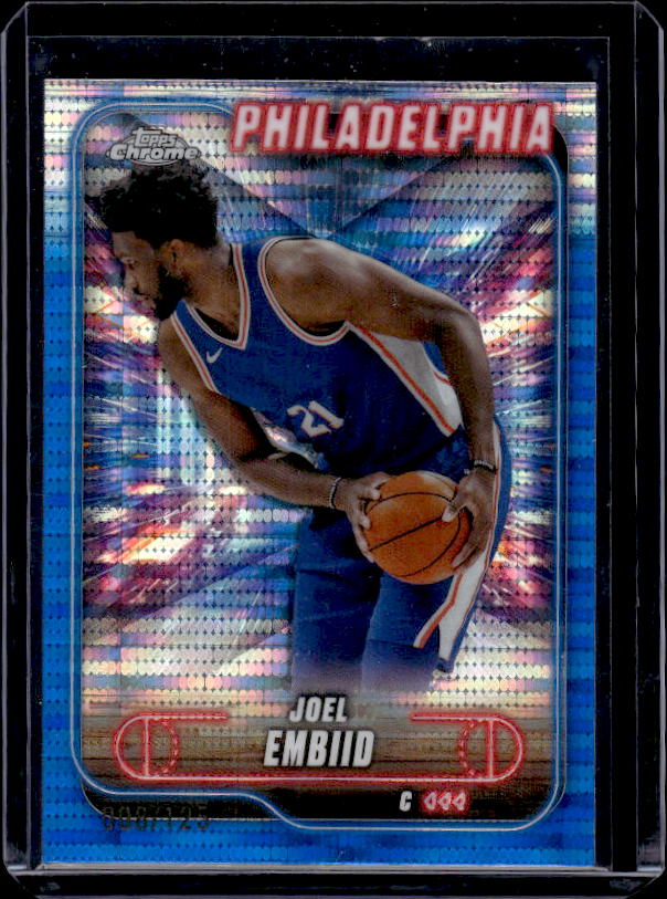 2024-25 Topps Chrome #10 Joel Embiid Blue Sonar Refractor #/125