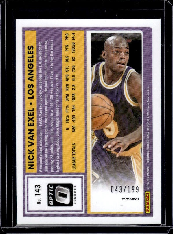 2025-26 Donruss Basketball Nick Van Exel Orange Flash /199