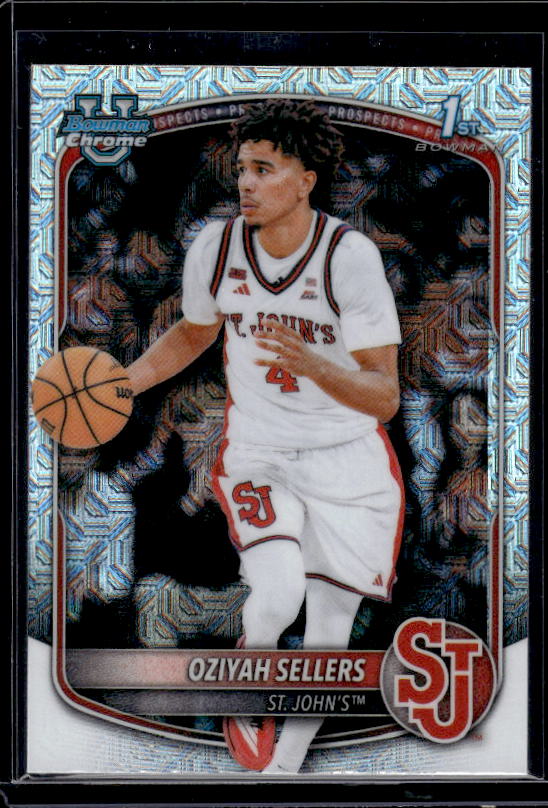 2025-26 Bowman #BCP-87 Oziyah Sellers Chrome Prospects Mojo Refractor