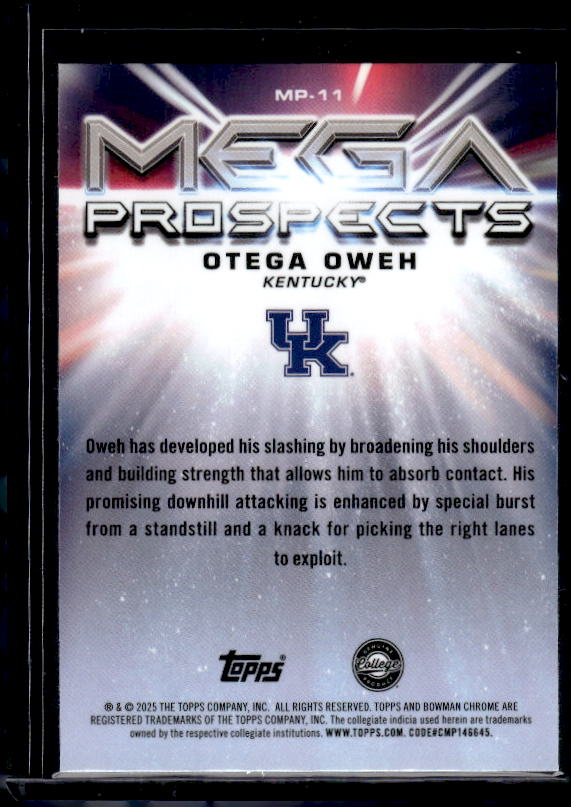 2025-26 Bowman #MP-11 Otega Oweh Mega Prospects