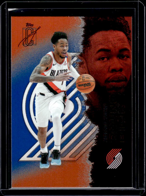 2025-26 Topps Signature Class #70 Anfernee Simons Blue & Orange