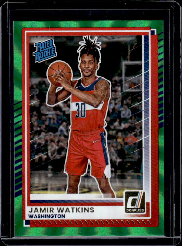 2025-26 Donruss #30 Jamir Watkins Holo Green Laser