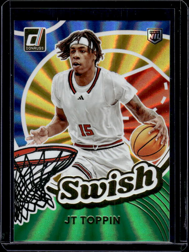 2025-26 Donruss #18 JT Toppin Swish Holo Green Laser