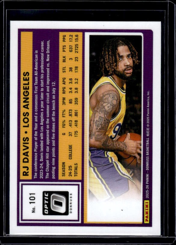 2025-26 Donruss #101 RJ Davis Optic