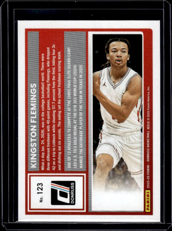2025-26 Donruss #123 Kingston Flemings Holo Green Laser
