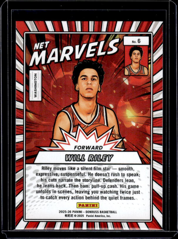 2025-26 Donruss #6 Will Riley Net Marvels