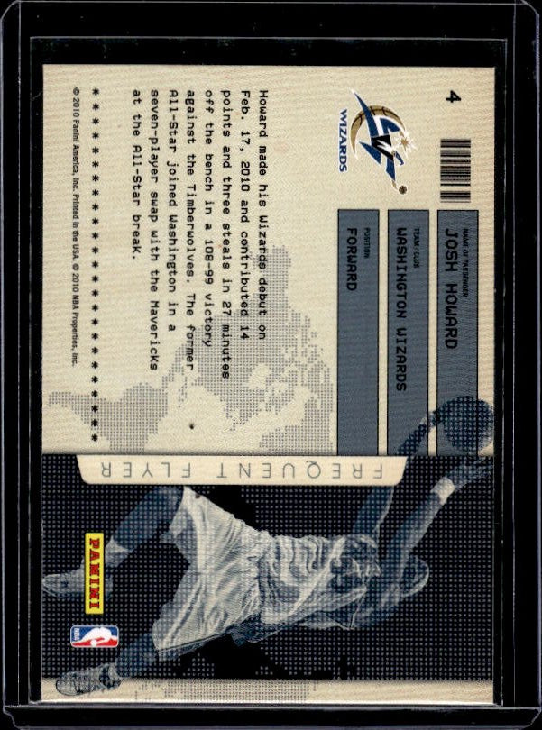 2009-10 Panini Absolute Memorabilia #4 Josh Howard Retail Frequent Flyer
