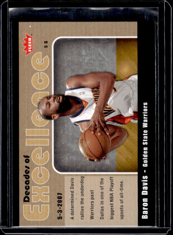 2007-08 Fleer #19 Baron Davis Decades of Excellence
