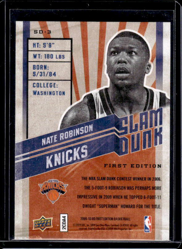 2009-10 Upper Deck First Edition #SD-3 Nate Robinson Slam Dunk