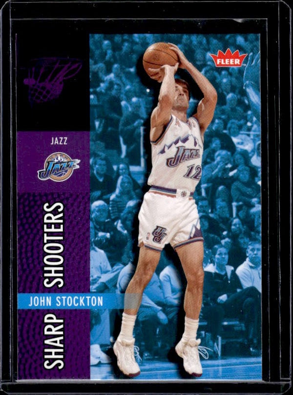 2008-09 Fleer #SS-7 John Stockton Sharp Shooters