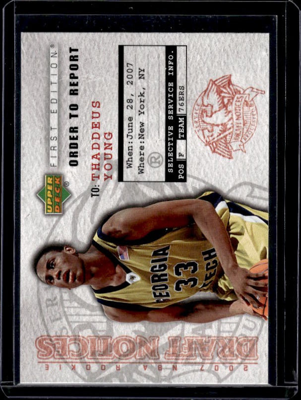 2007-08 Upper Deck #DN12 Thaddeus Young Draft Notices