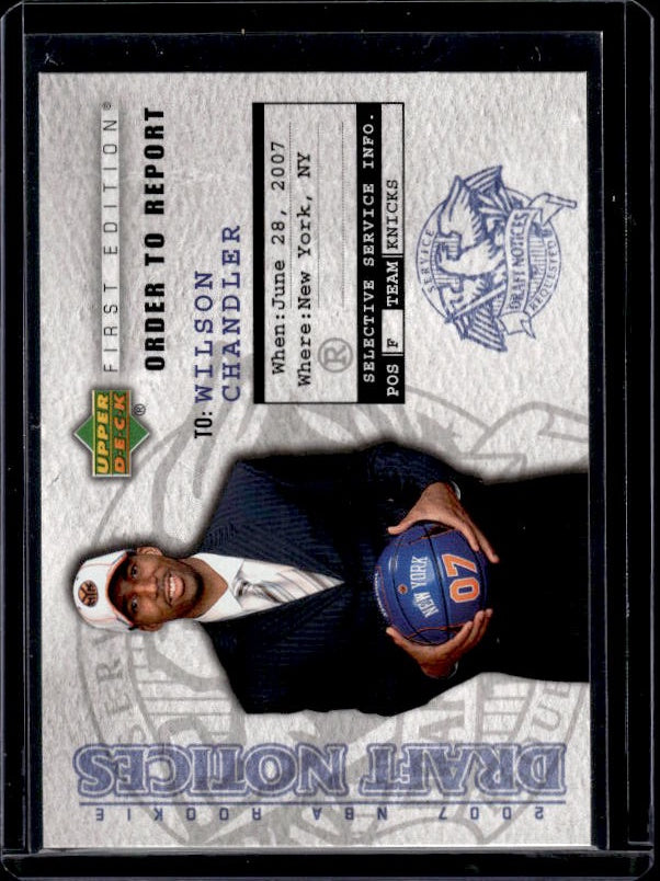 2007-08 Upper Deck First Edition #DN22 Wilson Chandler Draft Notices