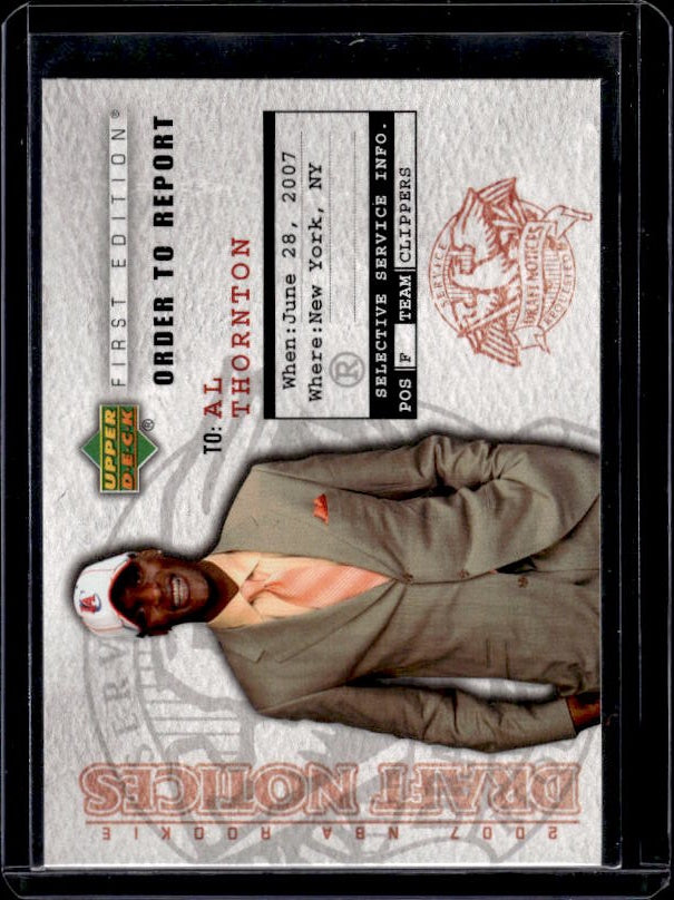 2007-08 Upper Deck First Edition #DN14 Al Thornton Draft Notices
