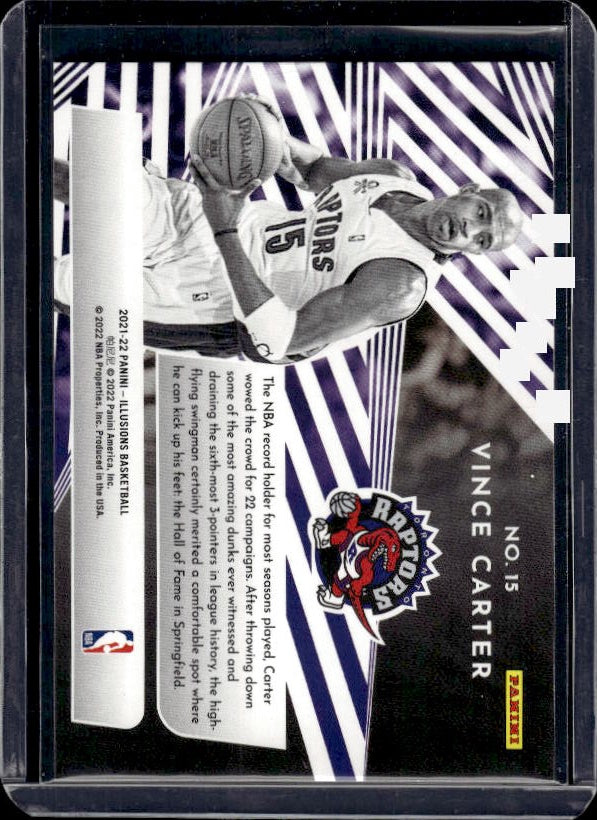 2021-22 Panini Illusions #15 Vince Carter Chasing the Hall