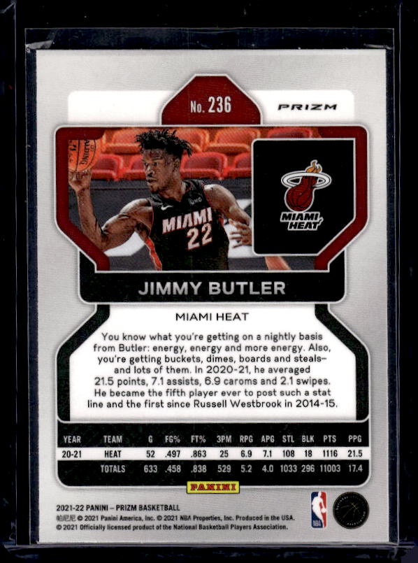 2021-22 Panini Prizm #236 Jimmy Butler Ruby Wave