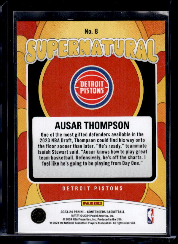 2023-24 Panini Contenders #8 Ausar Thompson Supernatural