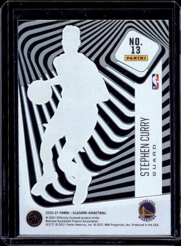 2020-21 Panini Illusions #13 Stephen Curry Amazing Sapphire
