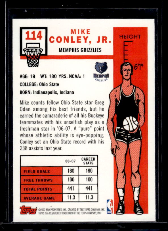 2007-08 Topps #114 Mike Conley 1957-58 Variations