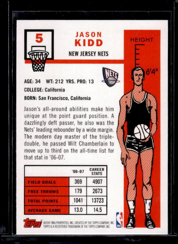 2007-08 Topps #5 Jason Kidd 1957-58 Variations