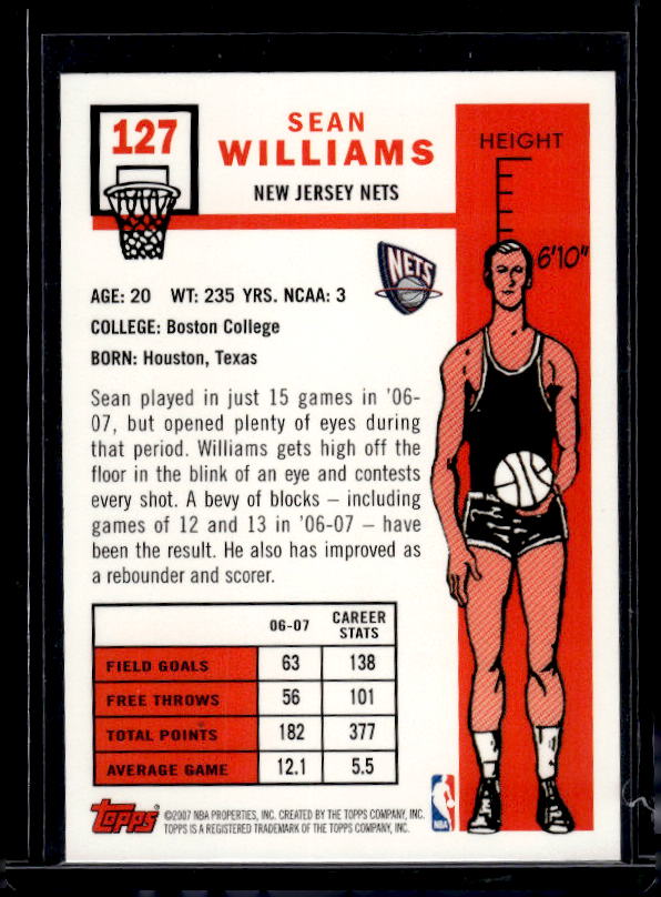 2007-08 Topps #127 Sean Williams 1957-58 Variations