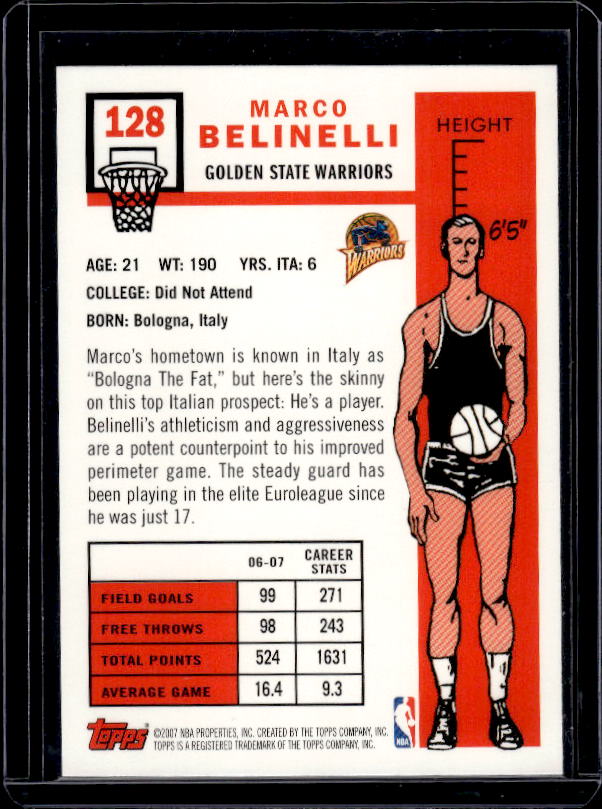 2007-08 Topps #128 Marco Belinelli 1957-58 Variations
